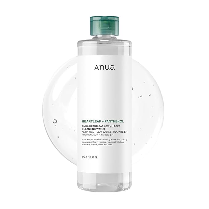 Anua - Heartleaf & Panthenol Low pH Deep Cleansing Water 500g