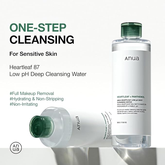 Anua - Heartleaf & Panthenol Low pH Deep Cleansing Water 500g
