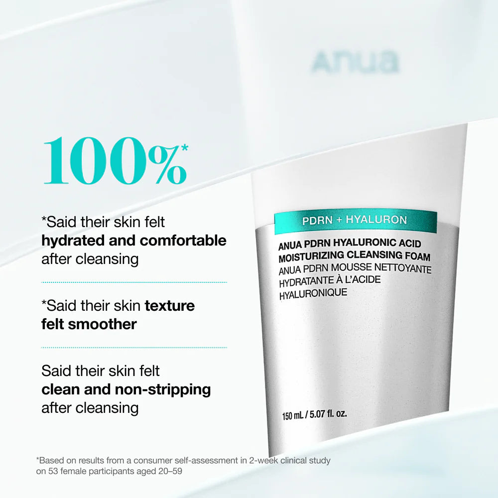Anua - PDRN Hyaluronic Acid Moisturizing Cleansing Foam 150ml