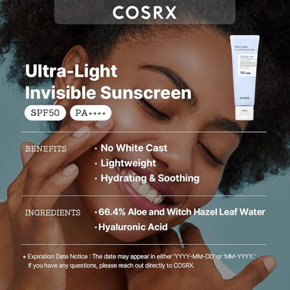 Cosrx - Ultra Light Invisible Sunscreen 50ml