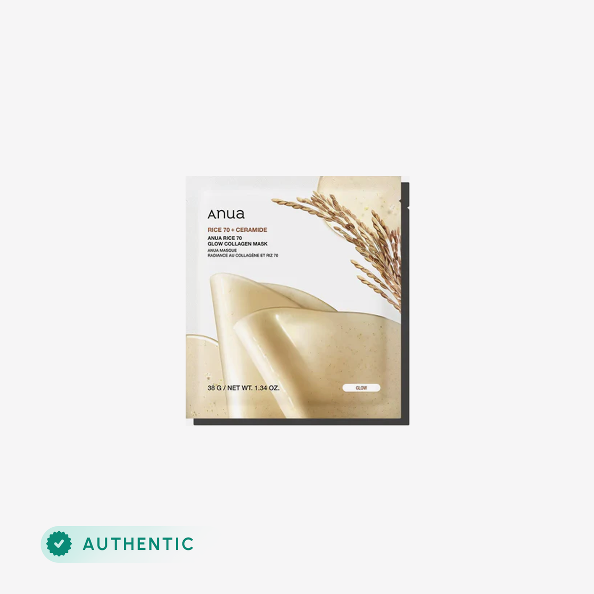 Anua - Rice 70 Glow Collagen Mask 38g