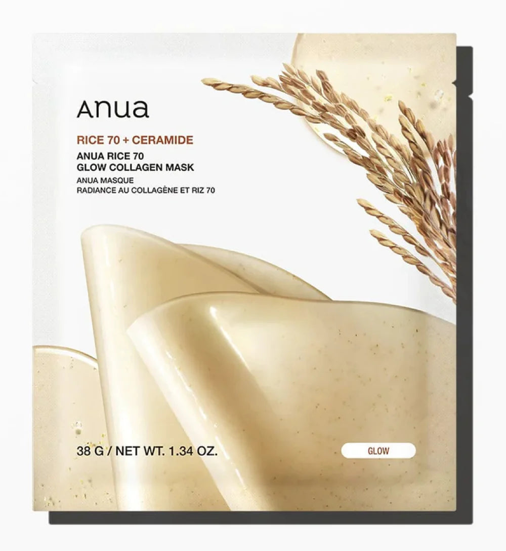 Anua - Rice 70 Glow Collagen Mask 38g