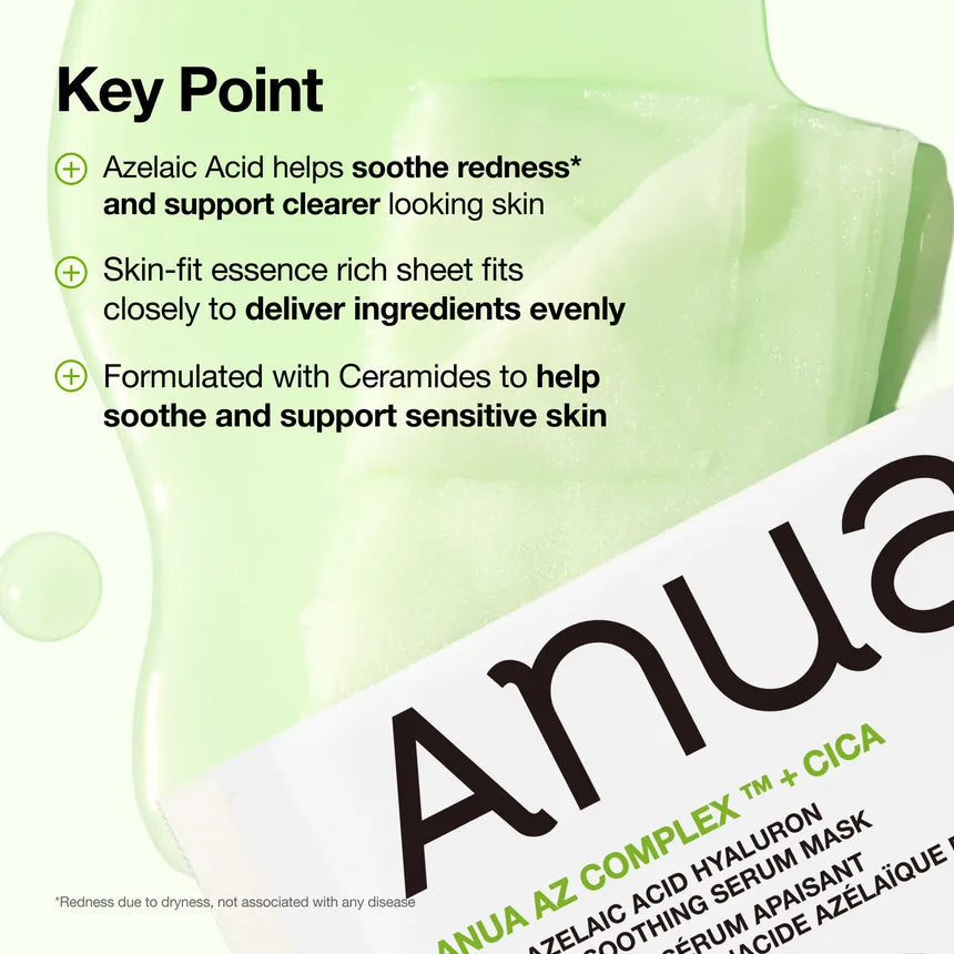 Anua - Azelaic Acid 10 Hyaluron Redness Soothing Serum Mask 23ml