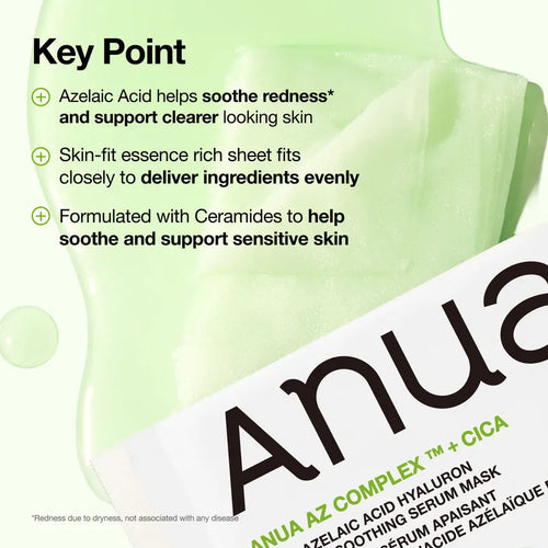 Anua - Azelaic Acid 10 Hyaluron Redness Soothing Serum Mask 23ml