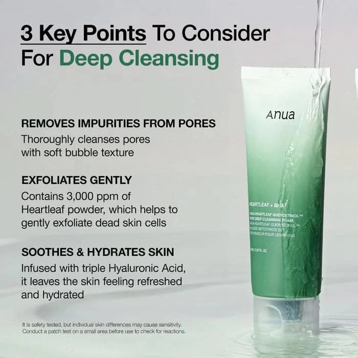 Anua - Heartleaf Quercetinol Pore Deep Cleansing Foam 150ml